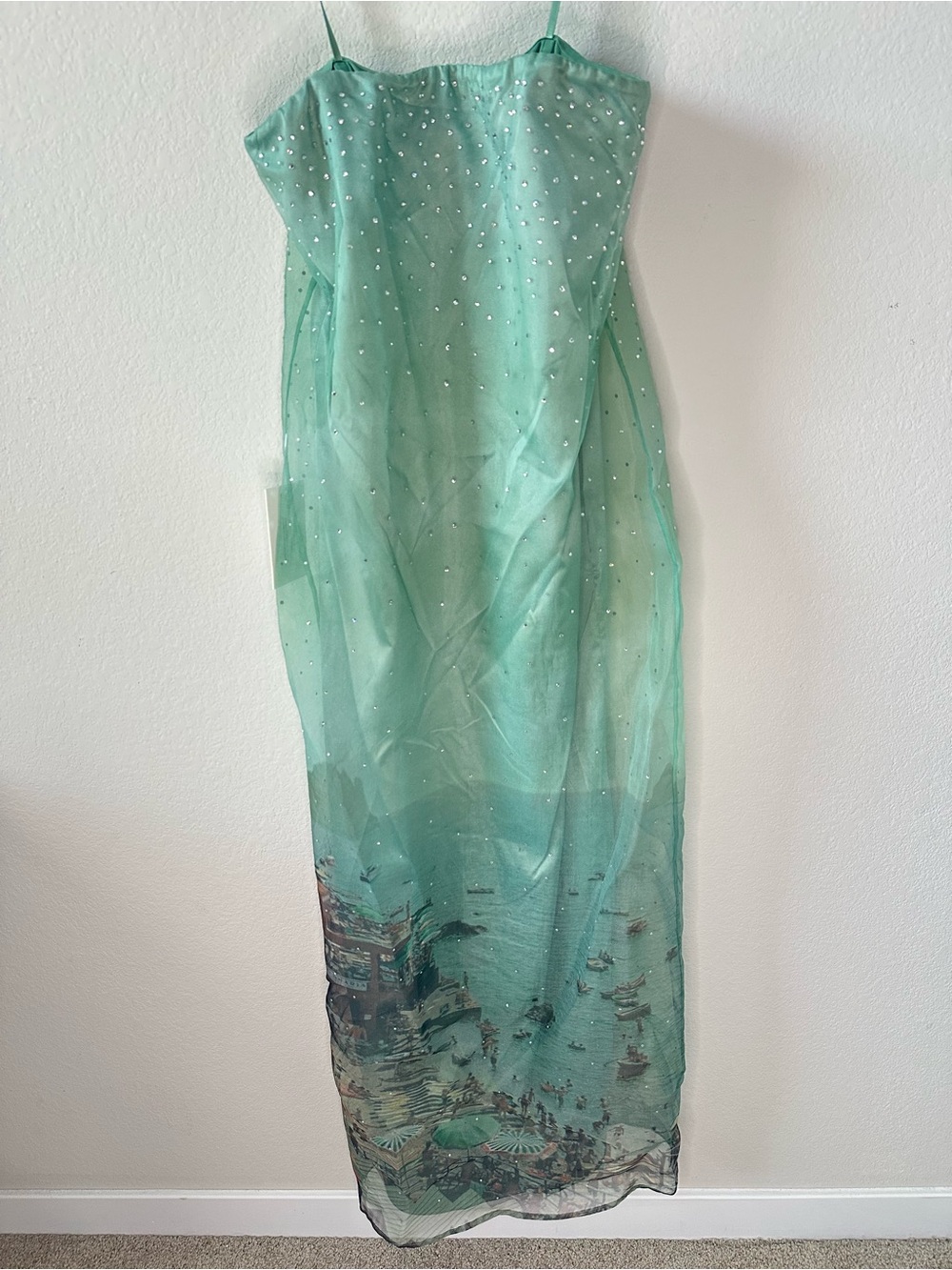 STAUD Endless Summer Amara Emblished Maxi Dress SZ US 8 NWT - Picture 2 of 10